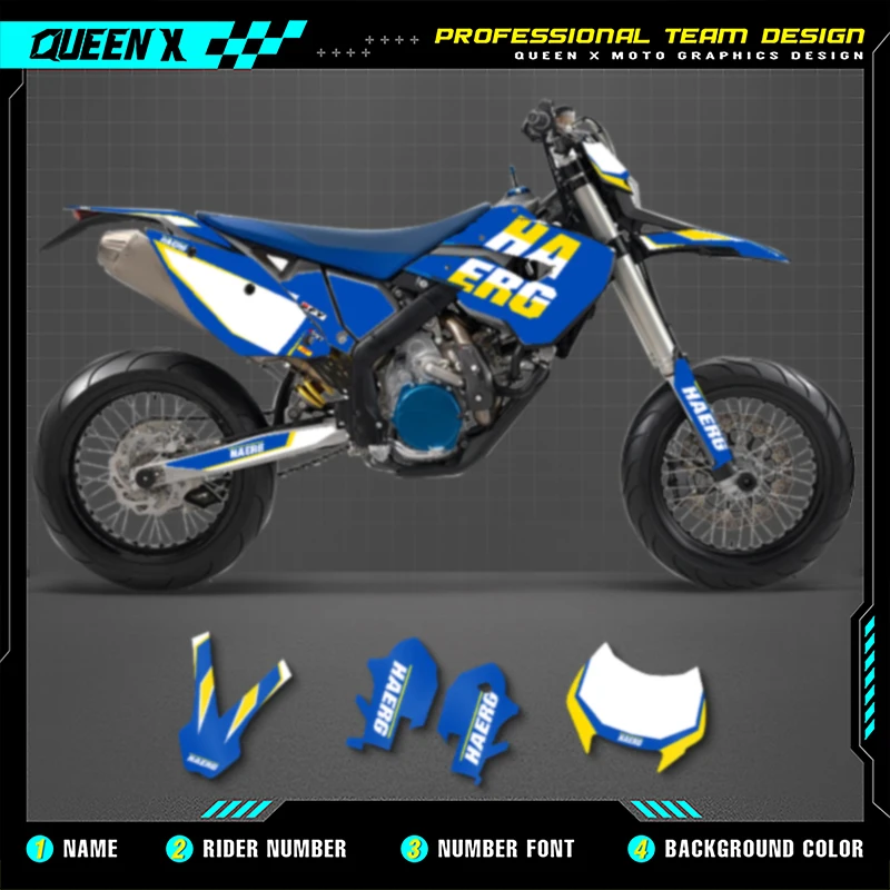 Queen X MOTOR Custom Team Motorcycle Graphics Decals Stickers Kit For Husaberg FE 390 450 570 2009 2010 2011 2012
Queen X MOTOR Custom Team Motorcycle Graphics Decals Stickers Kit For Husaberg FE 390 450 570 2009 2010 2011 2012