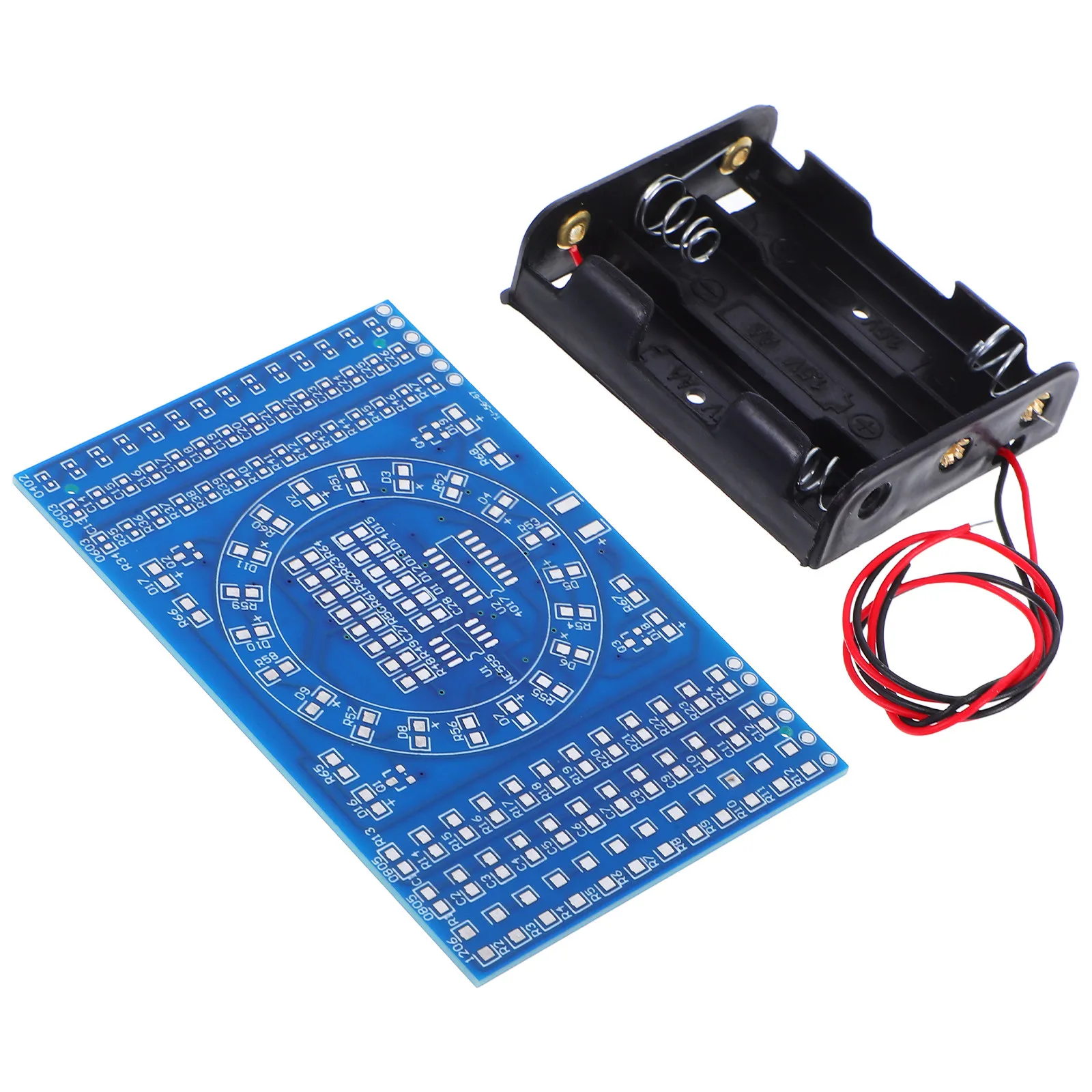 1Set Rotating Water Light Soldering Practice Board Kit Surface Mount Solder Practice Board for DIY Electronics Projects