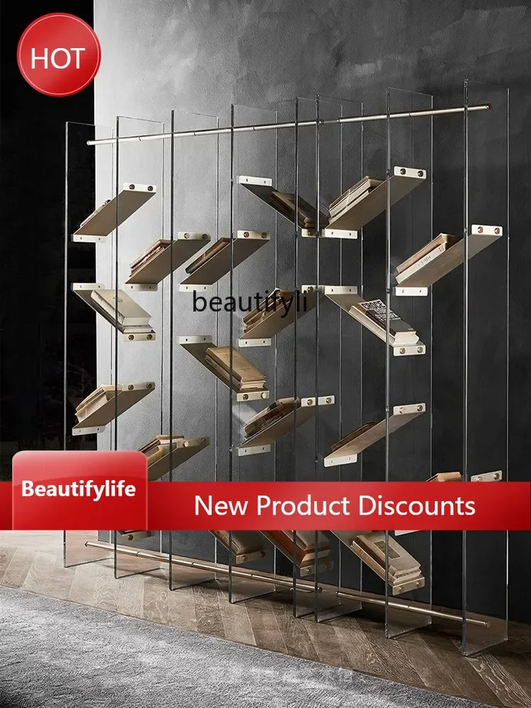 A57 Transparent Acrylic Living Room Simple Floor Wall Shelf Bedroom Study Modern Simple Storage Holder Home book shelf furniture 
A57 Transparent Acrylic Living Room Simple Floor Wall Shelf Bedroom Study Modern Simple Storage Holder Home book shelf furniture