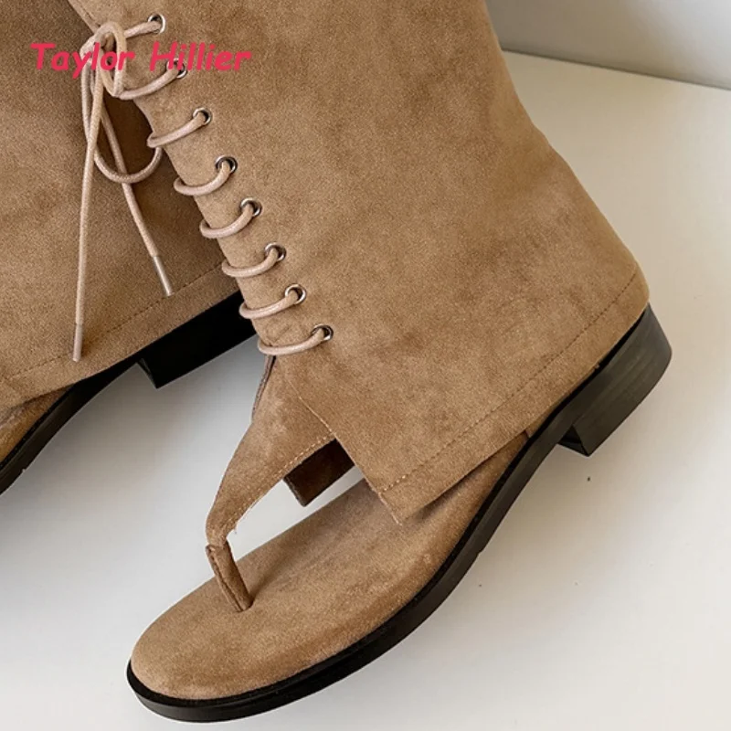 Women's Open Toe Flip-Flops Ankle Boots Lace-Up Flat Sole Ladies Fashion Outdoor Slip-On Sandals Summer Casual Shoes
Women's Open Toe Flip-Flops Ankle Boots Lace-Up Flat Sole Ladies Fashion Outdoor Slip-On Sandals Summer Casual Shoes
