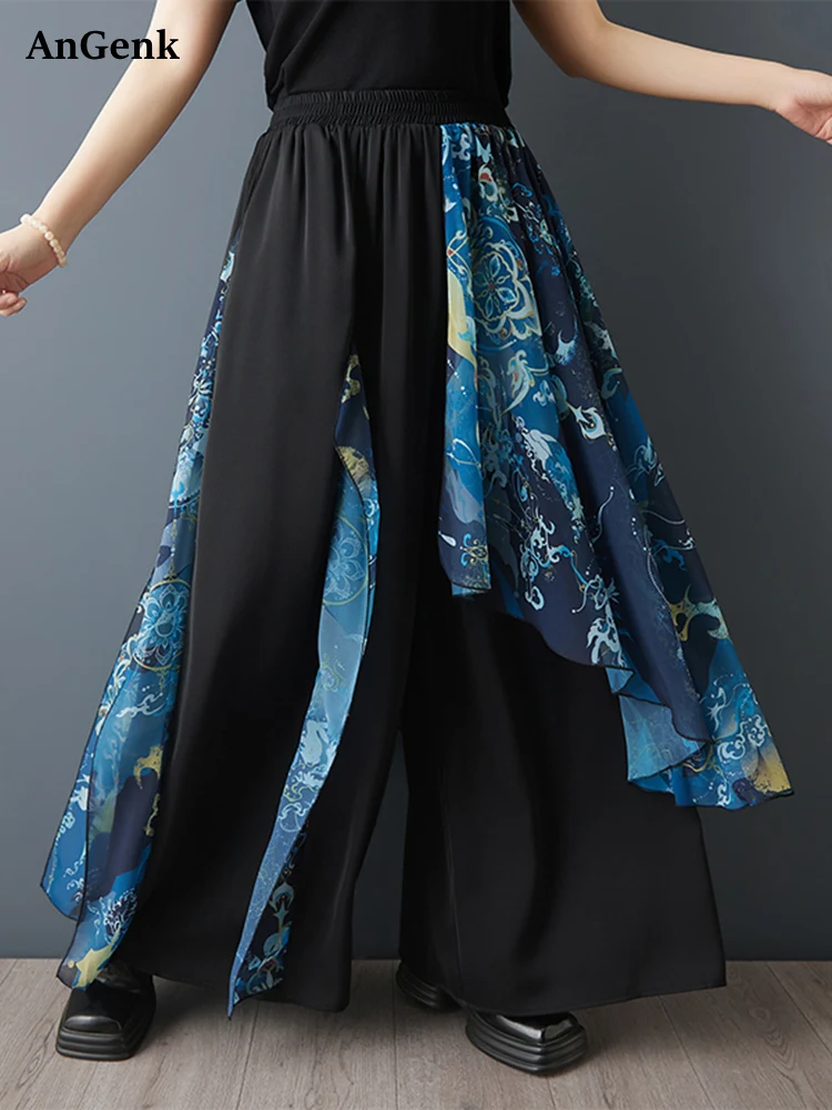 Black Vintage Spliced Print High Waist Wide Leg Pants For Women Summer New Loose Casual Trousers Fashion Streetwear 2026
Black Vintage Spliced Print High Waist Wide Leg Pants For Women Summer New Loose Casual Trousers Fashion Streetwear 2026
