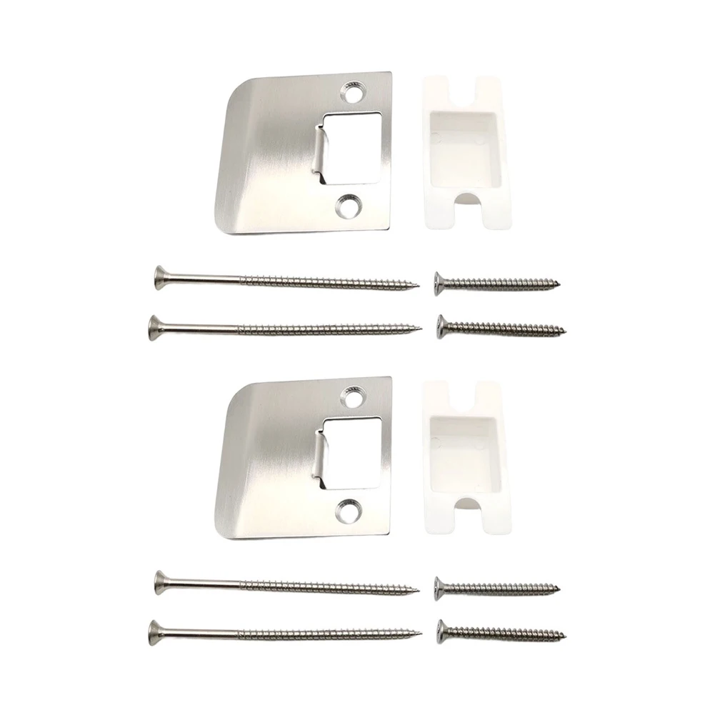 Door Strike Plate 2 Pack 57x57mm Stainless Steel Material for Residential Door Frame Reinforcement and Security Upgrade
Door Strike Plate 2 Pack 57x57mm Stainless Steel Material for Residential Door Frame Reinforcement and Security Upgrade
