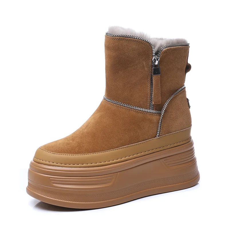Женские зимние полусапожки толщиной 9 см с утолщенным плюшем и высокой платформой, нескользящие зимние ботинки для тепла и комфорта
Женские зимние полусапожки толщиной 9 см с утолщенным плюшем и высокой платформой, нескользящие зимние ботинки для тепла и комфорта