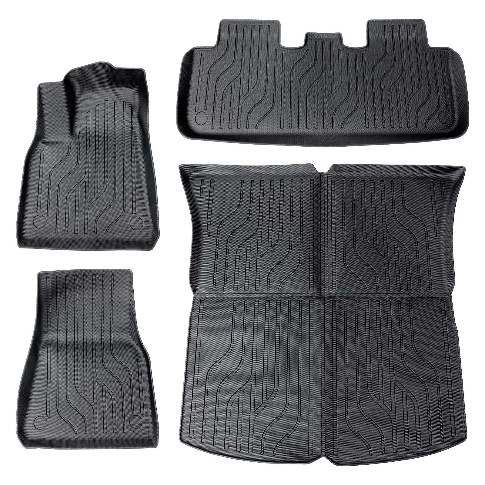 4Pcs Floor Mats for Tesla Model Y 2021-2024 Waterproof TPE Interior Cargo Liners & Rear Trunk Mat Anti-Slip for Model Y 5-Seater
4Pcs Floor Mats for Tesla Model Y 2021-2024 Waterproof TPE Interior Cargo Liners & Rear Trunk Mat Anti-Slip for Model Y 5-Seater
