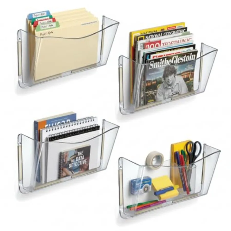 Single Pocket Wall File with double-sided tape, 4 pack
Single Pocket Wall File with double-sided tape, 4 pack