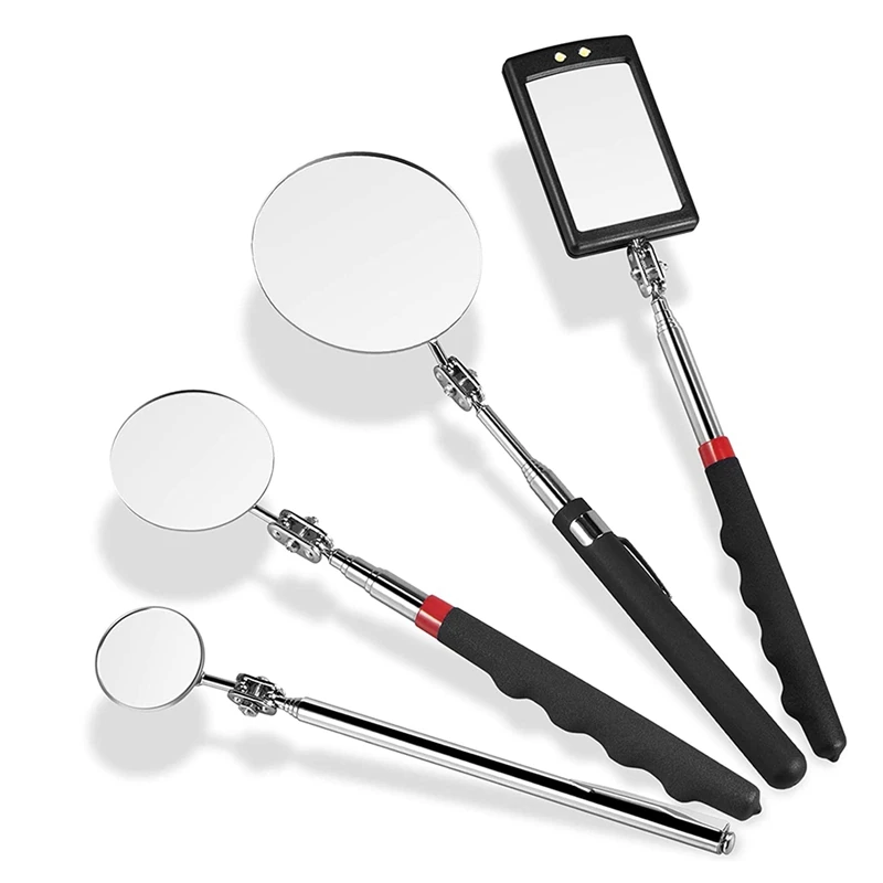 4Pctelescoping Inspection Mirror,LED Lighted Flexible Telescoping Mirror Inspection Tool For Checking Vehicle Small Part
4Pctelescoping Inspection Mirror,LED Lighted Flexible Telescoping Mirror Inspection Tool For Checking Vehicle Small Part