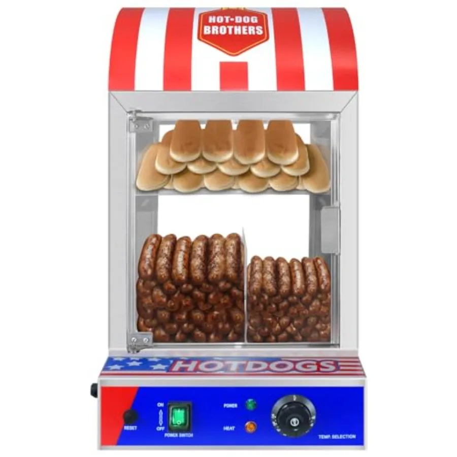 2-Tier Electric Hot Dog Steamer with Bun Warmer - 27L/24.52QT Stainless Steel Steamer with Adjustable Temperature for Commercia
2-Tier Electric Hot Dog Steamer with Bun Warmer - 27L/24.52QT Stainless Steel Steamer with Adjustable Temperature for Commercia