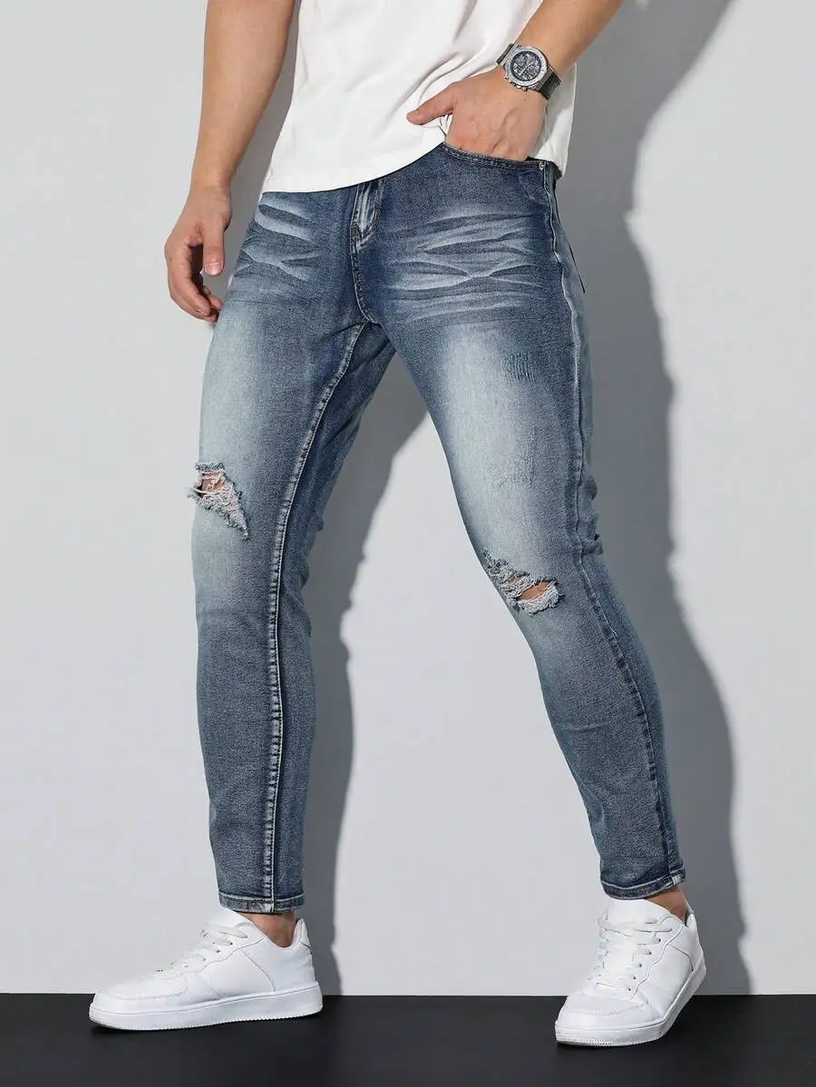 Men Solid Skinny Distressed Jeans Casual Style
Men Solid Skinny Distressed Jeans Casual Style