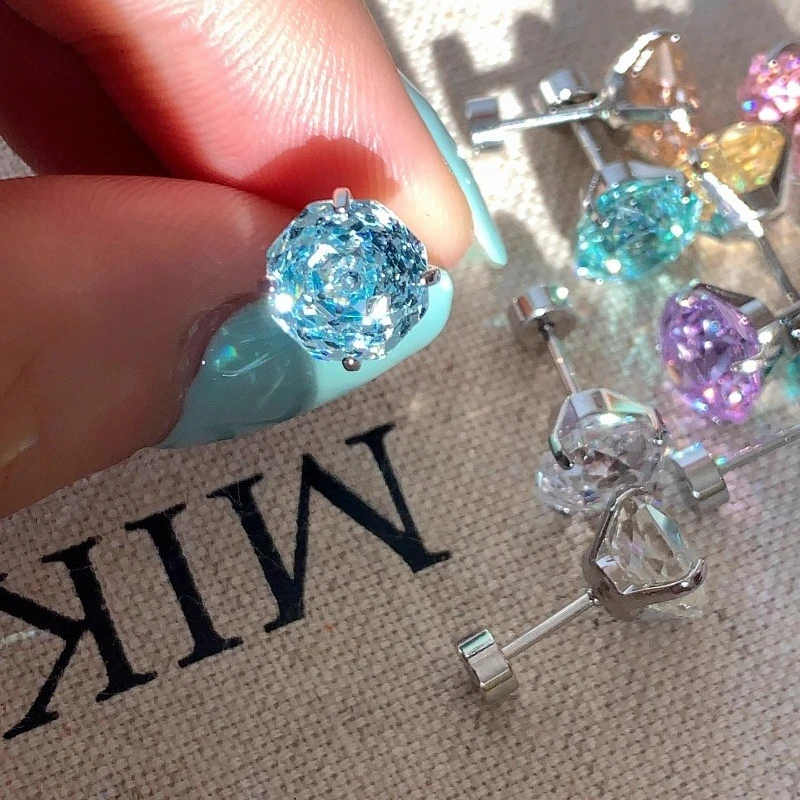 8MM Rose Cut Cubic Zirconia New in Earrings for Woman Stainless Steel Wedding Prom Jewelry Gift for Her Stainless Steel Jewelry
8MM Rose Cut Cubic Zirconia New in Earrings for Woman Stainless Steel Wedding Prom Jewelry Gift for Her Stainless Steel Jewelry
