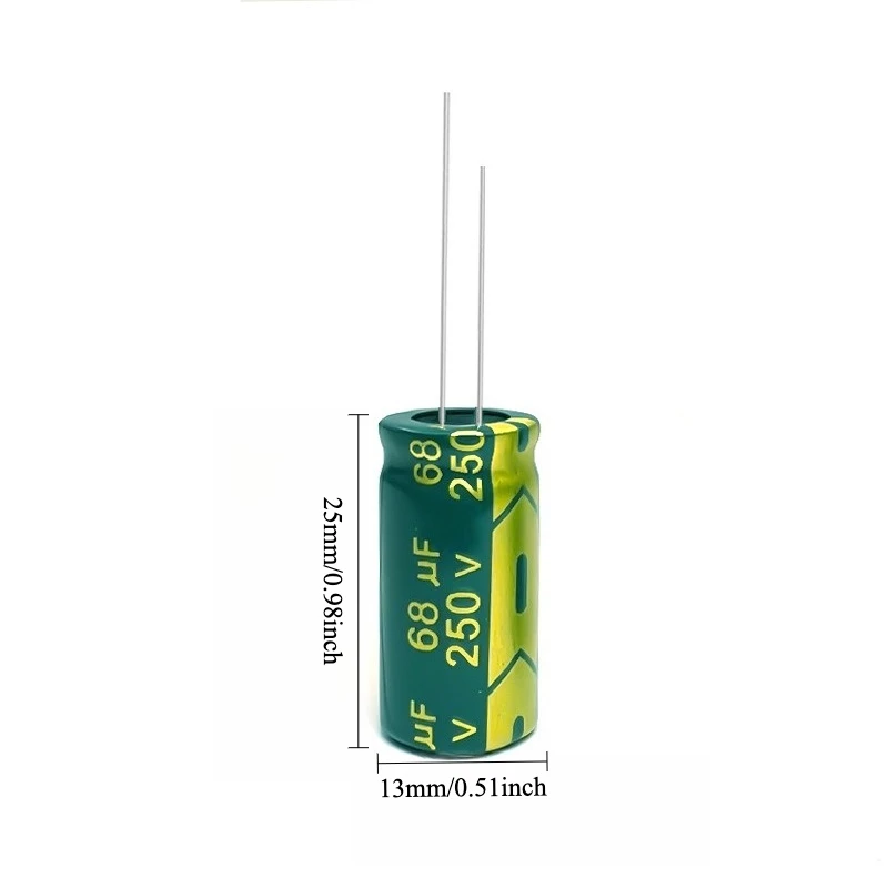 25pcs 250V 68uF Electrolytic Capacitor High Frequency Low ESR Long Life 13x25mm for Power Supply
25pcs 250V 68uF Electrolytic Capacitor High Frequency Low ESR Long Life 13x25mm for Power Supply