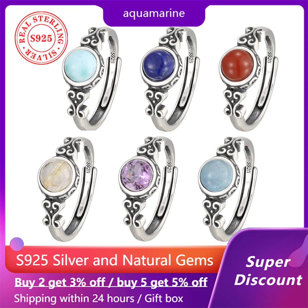 Vintage S925 Silver Ring Natural Colored Mineral Amethyst Women's Ring Jewelry Couple Open Mouth Agate Sapphire Ring Party Gift
Vintage S925 Silver Ring Natural Colored Mineral Amethyst Women's Ring Jewelry Couple Open Mouth Agate Sapphire Ring Party Gift
