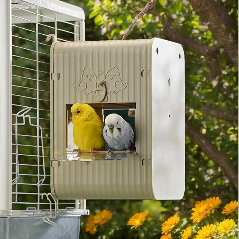 Parakeet Nest Box Parakeet House Visual Spacious Parrot Shelter Built-in Ladder For Nature Conservation Sparrow Feeding Place
Parakeet Nest Box Parakeet House Visual Spacious Parrot Shelter Built-in Ladder For Nature Conservation Sparrow Feeding Place