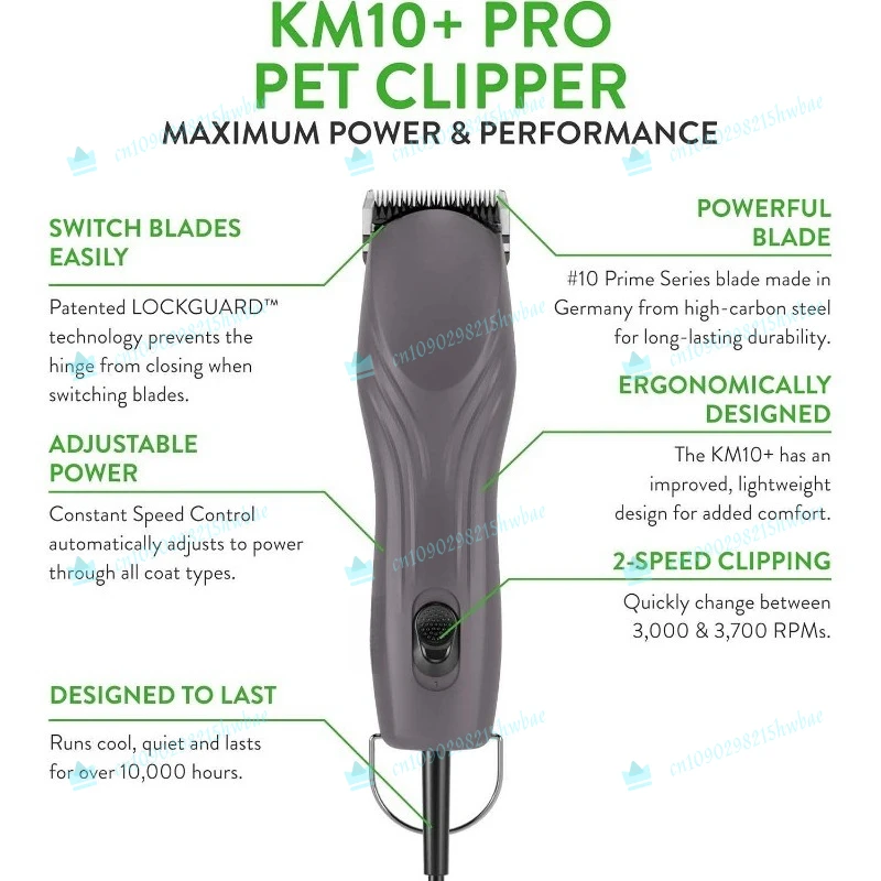 KM10 Pet Hair Clipper Professional Dog Cat Grooming Trimmer Corded Electric Shaving Tool For Pets Shop Use 1 Pcs
KM10 Pet Hair Clipper Professional Dog Cat Grooming Trimmer Corded Electric Shaving Tool For Pets Shop Use 1 Pcs