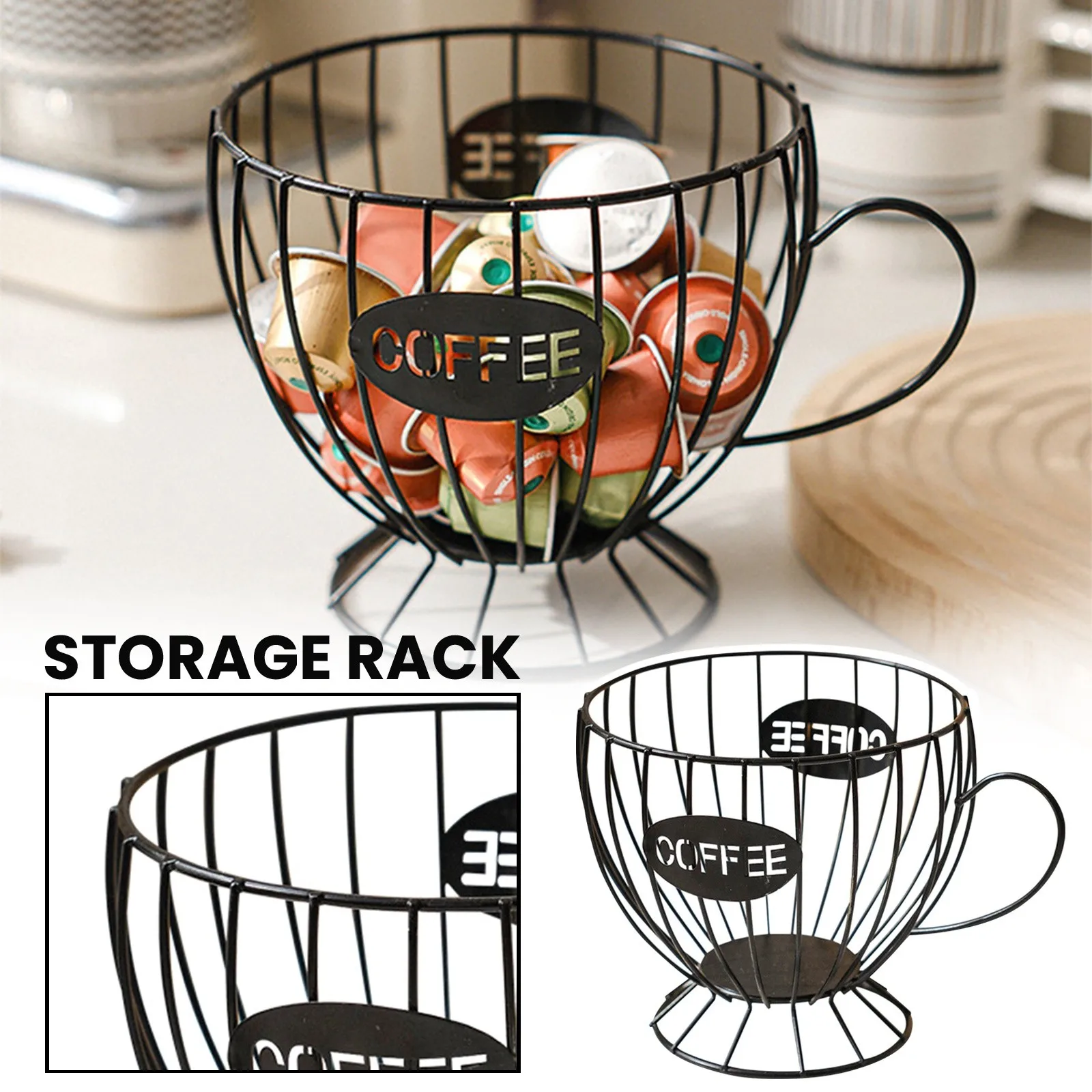 Metal Coffee Cap Organizer Universal Holder Snack Candy Storage Basket Home Coffee Shop Multipropose Storage Rack
Metal Coffee Cap Organizer Universal Holder Snack Candy Storage Basket Home Coffee Shop Multipropose Storage Rack