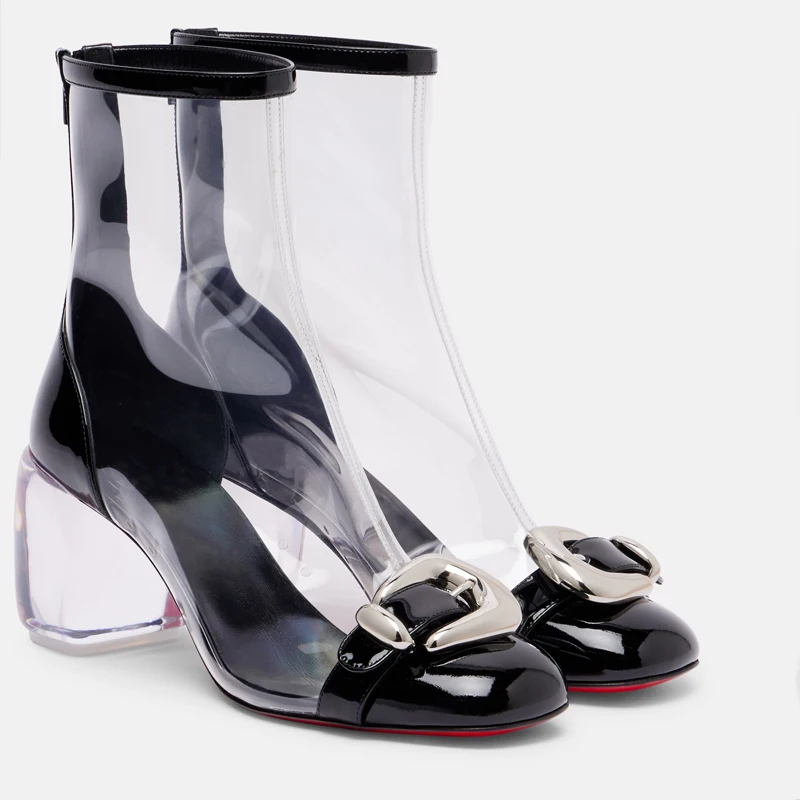 2025 Women's Spring/Summer Transparent Thick High Heel Round Head Short Boots 34-46 Large Sexy Cool Boots
2025 Women's Spring/Summer Transparent Thick High Heel Round Head Short Boots 34-46 Large Sexy Cool Boots