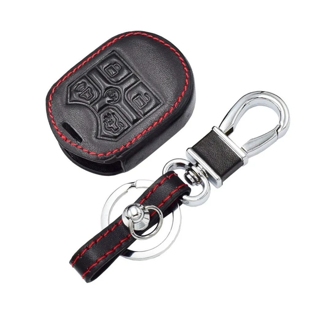 WFMJ Black Leather For Ford Mondeo Mustang 5 Buttons Remote Key Fob Chain Cover Case
WFMJ Black Leather For Ford Mondeo Mustang 5 Buttons Remote Key Fob Chain Cover Case