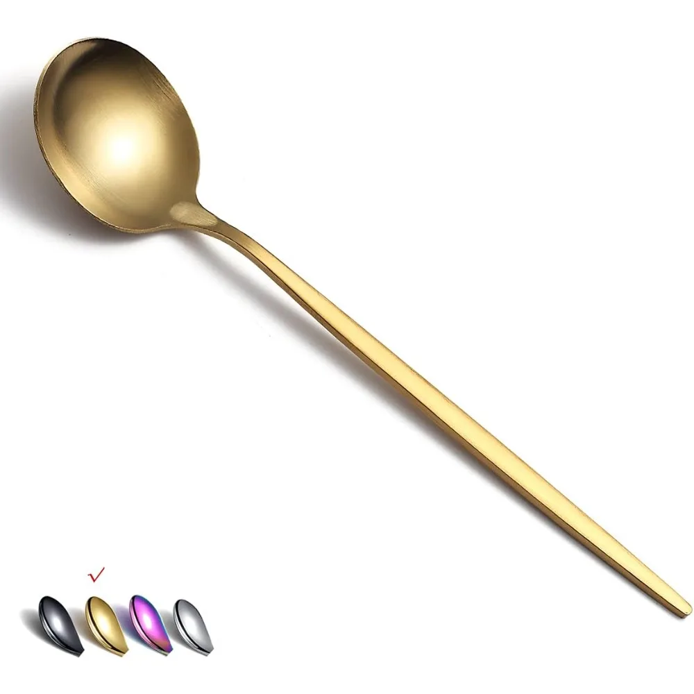 6 Piece Dinner Spoons - 8.1'' Stainless Steel Tablespoons, Soup & Dessert Spoons, Silverware for Home, Kitchen or Rest
6 Piece Dinner Spoons - 8.1'' Stainless Steel Tablespoons, Soup & Dessert Spoons, Silverware for Home, Kitchen or Rest