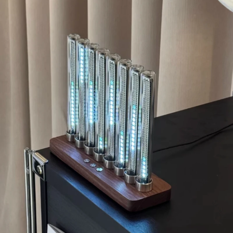 Walnut Wood Audio Spectrum Lamp Glow Nixie Tube Style Ambient Light RGB Rhythm Light for Gaming Room Unique Tech Gift for Men
Walnut Wood Audio Spectrum Lamp Glow Nixie Tube Style Ambient Light RGB Rhythm Light for Gaming Room Unique Tech Gift for Men