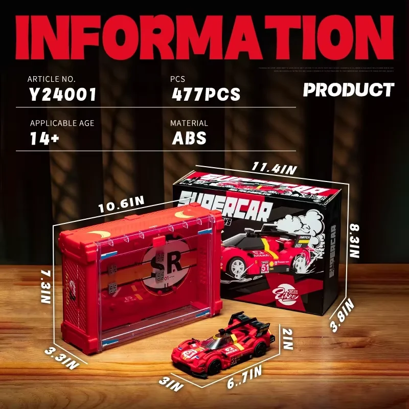 1:24 With Display Case City Flame Racing Car Building Blocks home decoration Sports Car Vehicle Bricks Toy Kids Festival Gifts
1:24 With Display Case City Flame Racing Car Building Blocks home decoration Sports Car Vehicle Bricks Toy Kids Festival Gifts