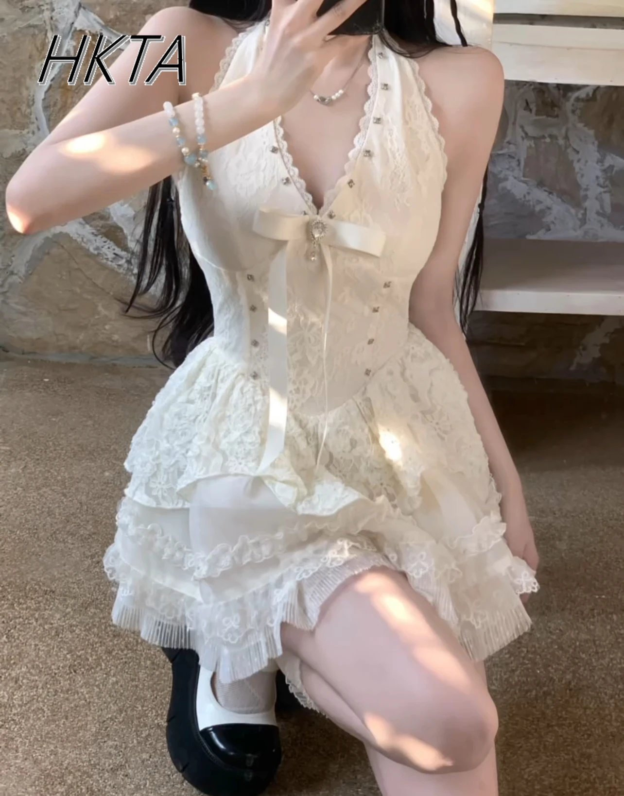 Pure Desire Hot Girls V Neck Lace Splicing Bead Neck Strap Dress Women 2025 New Spring Waist Fluffy Dresses White Birthday Dress
Pure Desire Hot Girls V Neck Lace Splicing Bead Neck Strap Dress Women 2025 New Spring Waist Fluffy Dresses White Birthday Dress