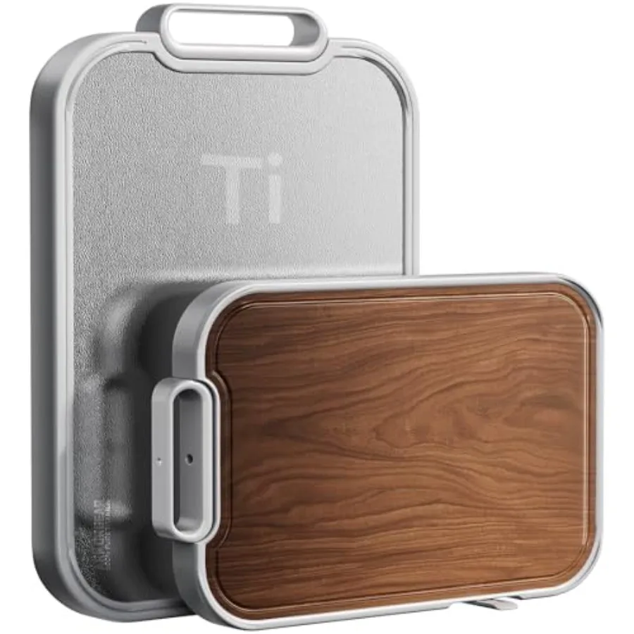 Titanium Cutting Board 2-in-1, Double Sided Wood Cutting Board for Kitchen Non Toxic Ebony Wood and Titanium Large Chopping Boa
Titanium Cutting Board 2-in-1, Double Sided Wood Cutting Board for Kitchen Non Toxic Ebony Wood and Titanium Large Chopping Boa