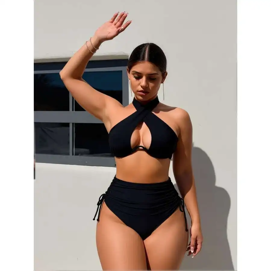 Womens Underwire Bikini Set Criss Cross Halter Two Piece Swimsuit Quick Dry Beachwear
Womens Underwire Bikini Set Criss Cross Halter Two Piece Swimsuit Quick Dry Beachwear