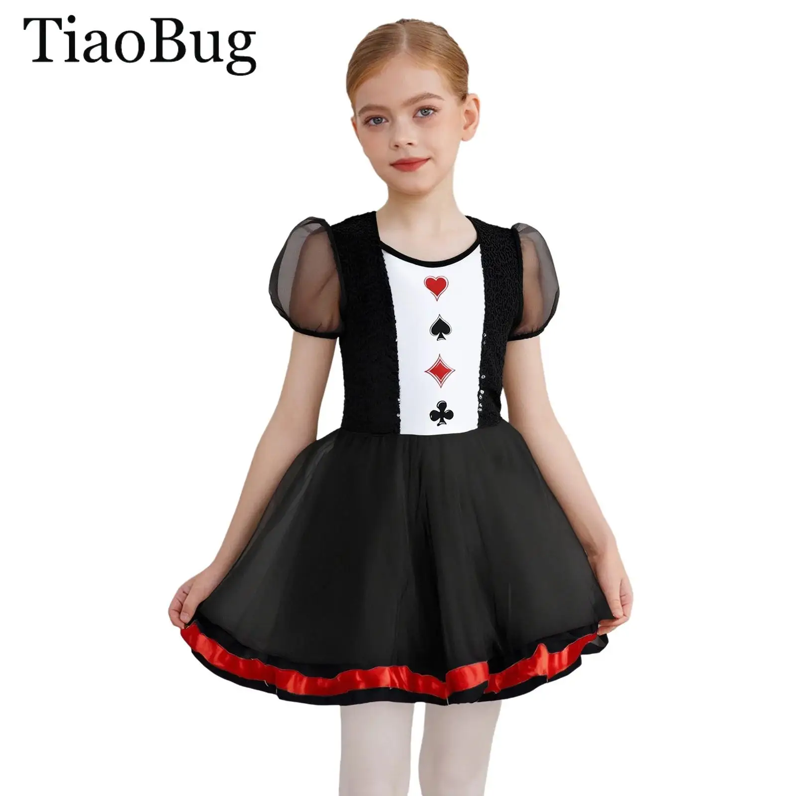 Girls Shiny Sequins Ballet Tutu Dress Puff Sleeve Mesh Gymnastics Leotard Halloween Ringmaster Princess Ballerina Puffy Dress
Girls Shiny Sequins Ballet Tutu Dress Puff Sleeve Mesh Gymnastics Leotard Halloween Ringmaster Princess Ballerina Puffy Dress