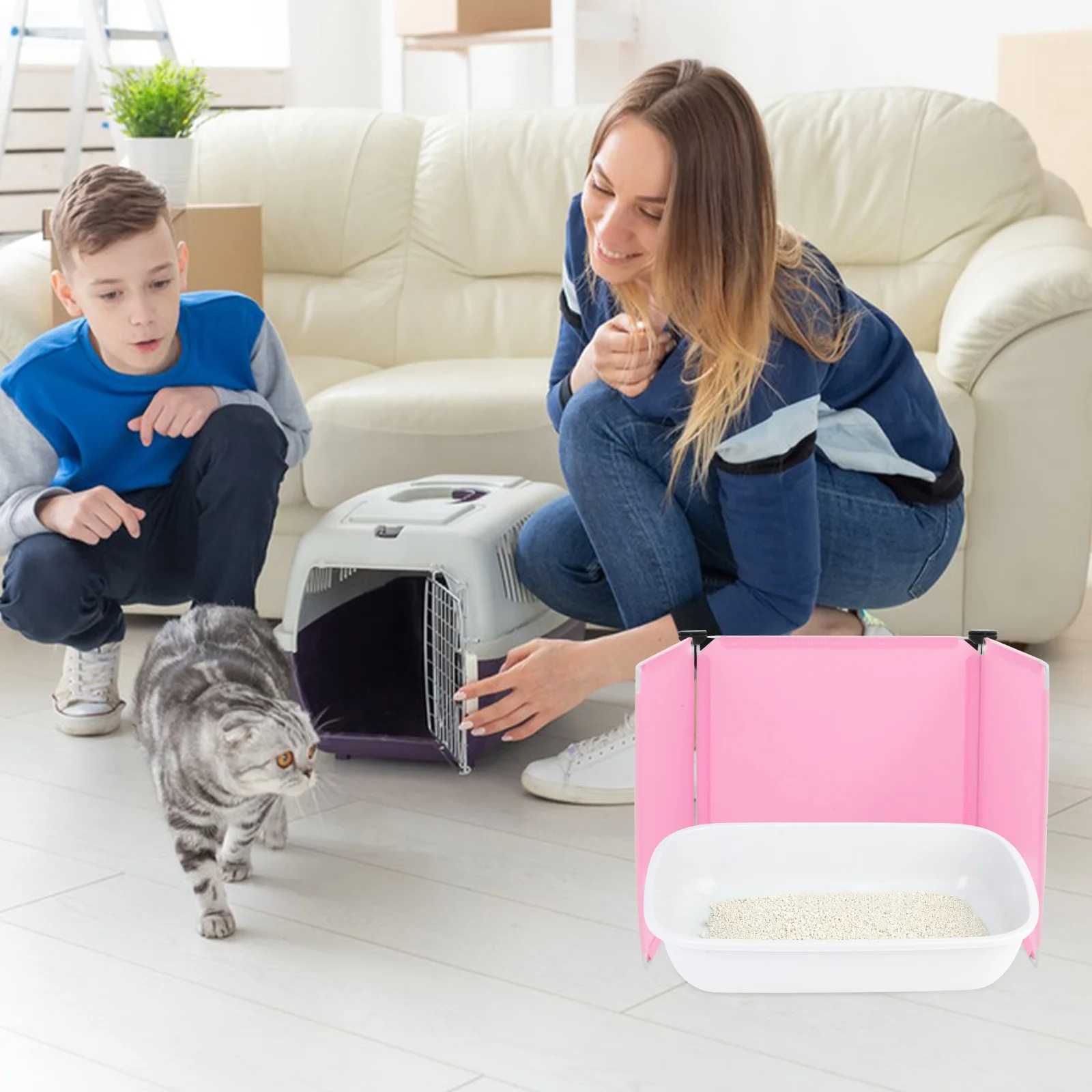 3 Pcs Cat Litter Box Enclosure Large Embossed Green Black Clips Easy Clean Pet Supplies
3 Pcs Cat Litter Box Enclosure Large Embossed Green Black Clips Easy Clean Pet Supplies