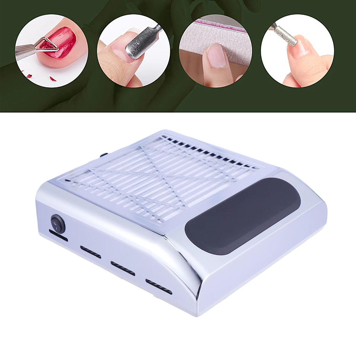 1pc 18W Art Dust Collector Vacuum Strong Suction Eu Plug Compatible With Acrylic Gel 3D Nail Art Grey Nail Dust Extractor Fan
1pc 18W Art Dust Collector Vacuum Strong Suction Eu Plug Compatible With Acrylic Gel 3D Nail Art Grey Nail Dust Extractor Fan