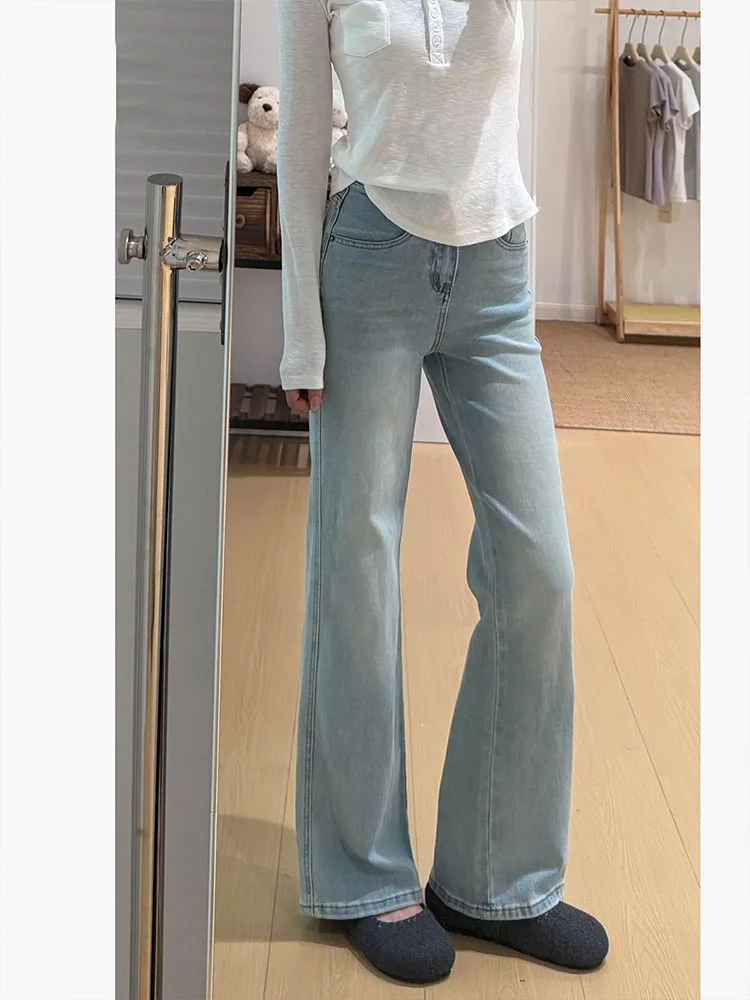 Light Blue High Waist Bell Bottom Denim Jeans Women's Spring New Style Casual Washed Draped Floor Length Bell Pants
Light Blue High Waist Bell Bottom Denim Jeans Women's Spring New Style Casual Washed Draped Floor Length Bell Pants