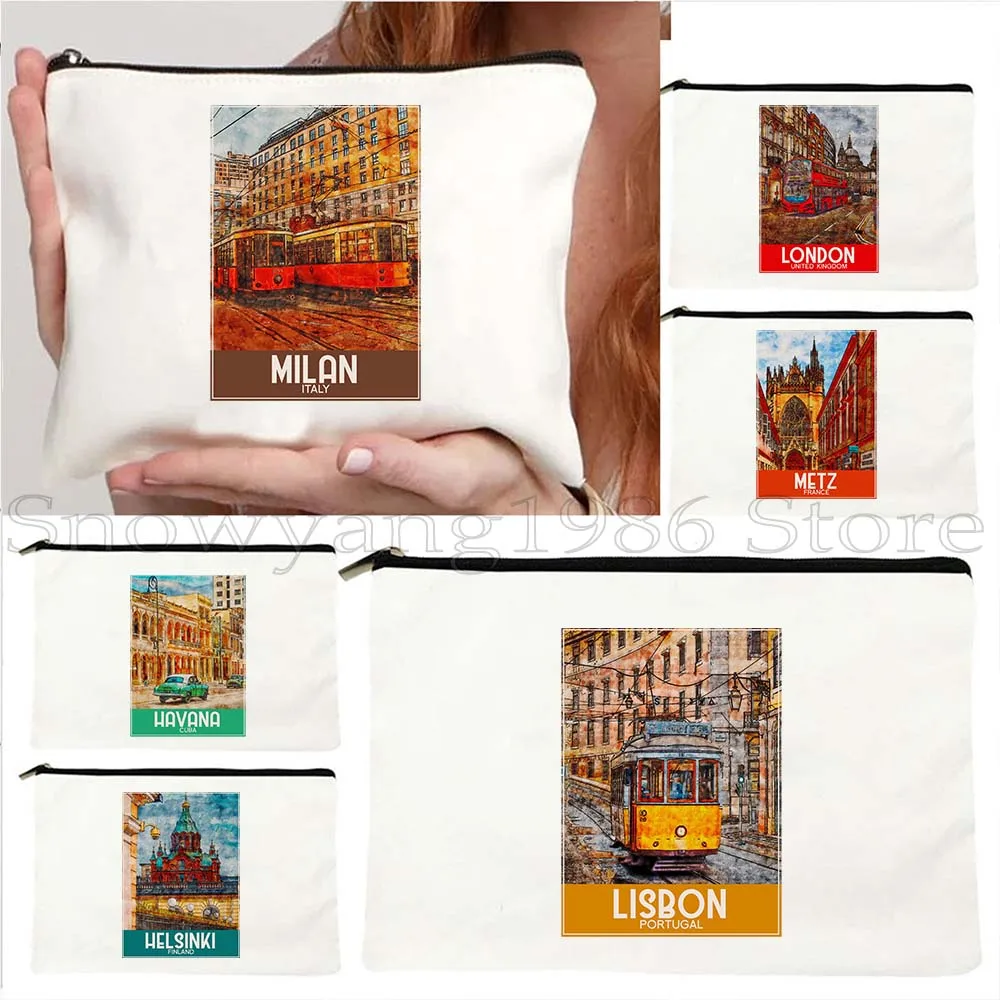 London Lisbon Helsinki Innsbruck Ghent Havana Madrid Metz Miami Monaco Naples Watercolor Cosmetic Makeup Bag Pencil Case Pouch
London Lisbon Helsinki Innsbruck Ghent Havana Madrid Metz Miami Monaco Naples Watercolor Cosmetic Makeup Bag Pencil Case Pouch