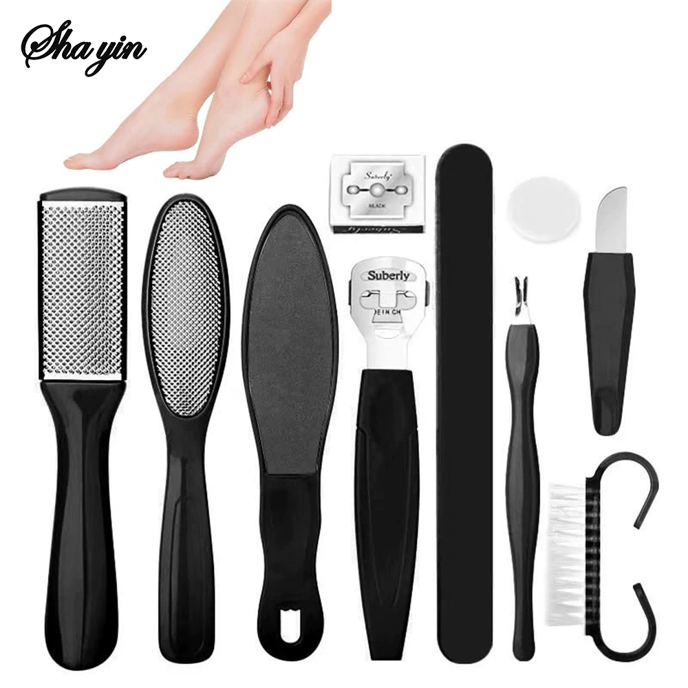 Pedicure Set Peeling And Exfoliating Calluses Foot Scrubbing Brush 10 in 1 Portable Stainless Steel Double-sided Foot Care Tools
Pedicure Set Peeling And Exfoliating Calluses Foot Scrubbing Brush 10 in 1 Portable Stainless Steel Double-sided Foot Care Tools