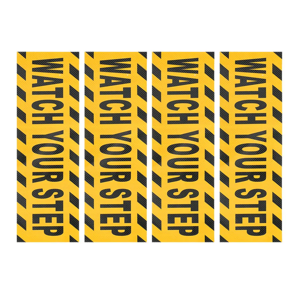 4Pcs Watch Your Step Antislip Sticker Floor Safety Sign Caution Tape Stairs Wet Floor Adhesive for Indoor Outdoor
4Pcs Watch Your Step Antislip Sticker Floor Safety Sign Caution Tape Stairs Wet Floor Adhesive for Indoor Outdoor