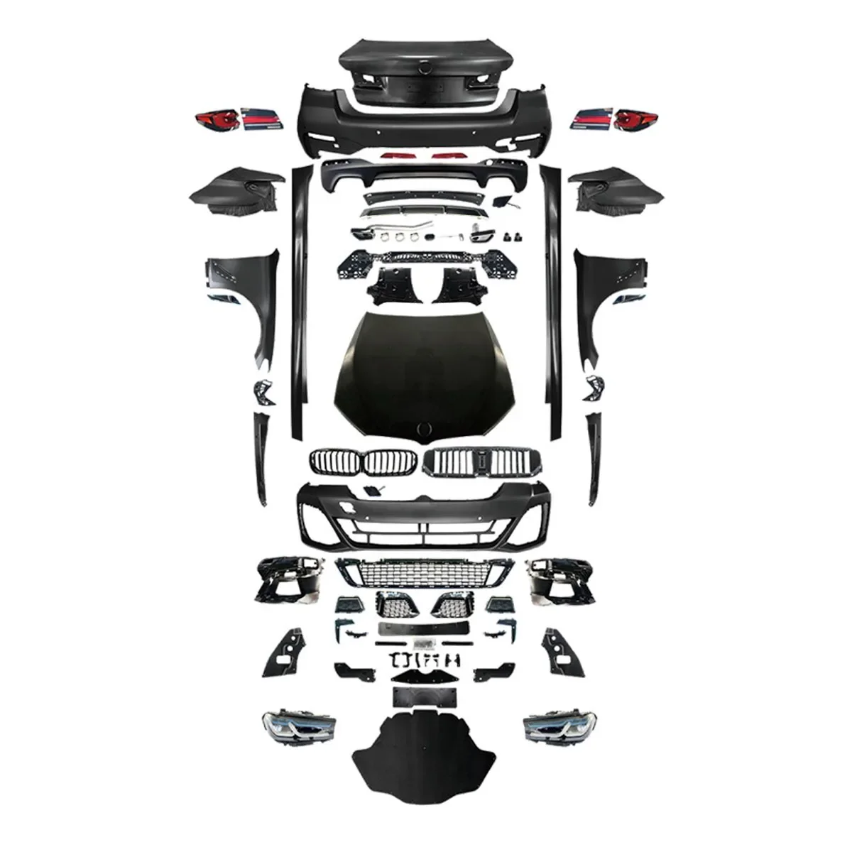 Комплект кузова нового дизайна для BMW 5 серии F10/18 11-17, обновление до 21-23 G30/38 M-Tech, полный комплект кузова, система деталей
Комплект кузова нового дизайна для BMW 5 серии F10/18 11-17, обновление до 21-23 G30/38 M-Tech, полный комплект кузова, система деталей