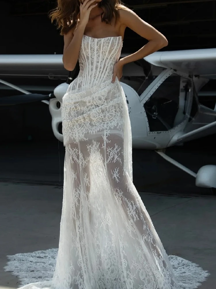 A3324 Роскошные кружевные свадебные платья Русалка без бретелек Свадебное платье русалки Вечернее платье 2025 robe de mariée по индивидуальному заказу
A3324 Роскошные кружевные свадебные платья Русалка без бретелек Свадебное платье русалки Вечернее платье 2025 robe de mariée по индивидуальному заказу