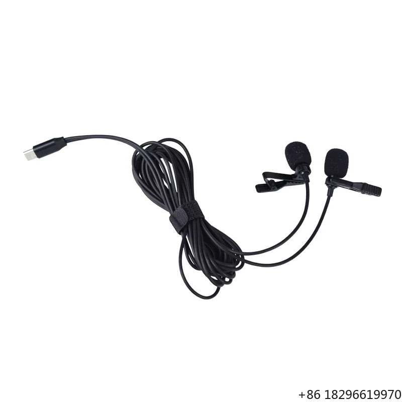 Dual Head Lavalier Lapel Microphone Type C Phone Live Recording Interview Noise Cancelling Portable Mic
Dual Head Lavalier Lapel Microphone Type C Phone Live Recording Interview Noise Cancelling Portable Mic