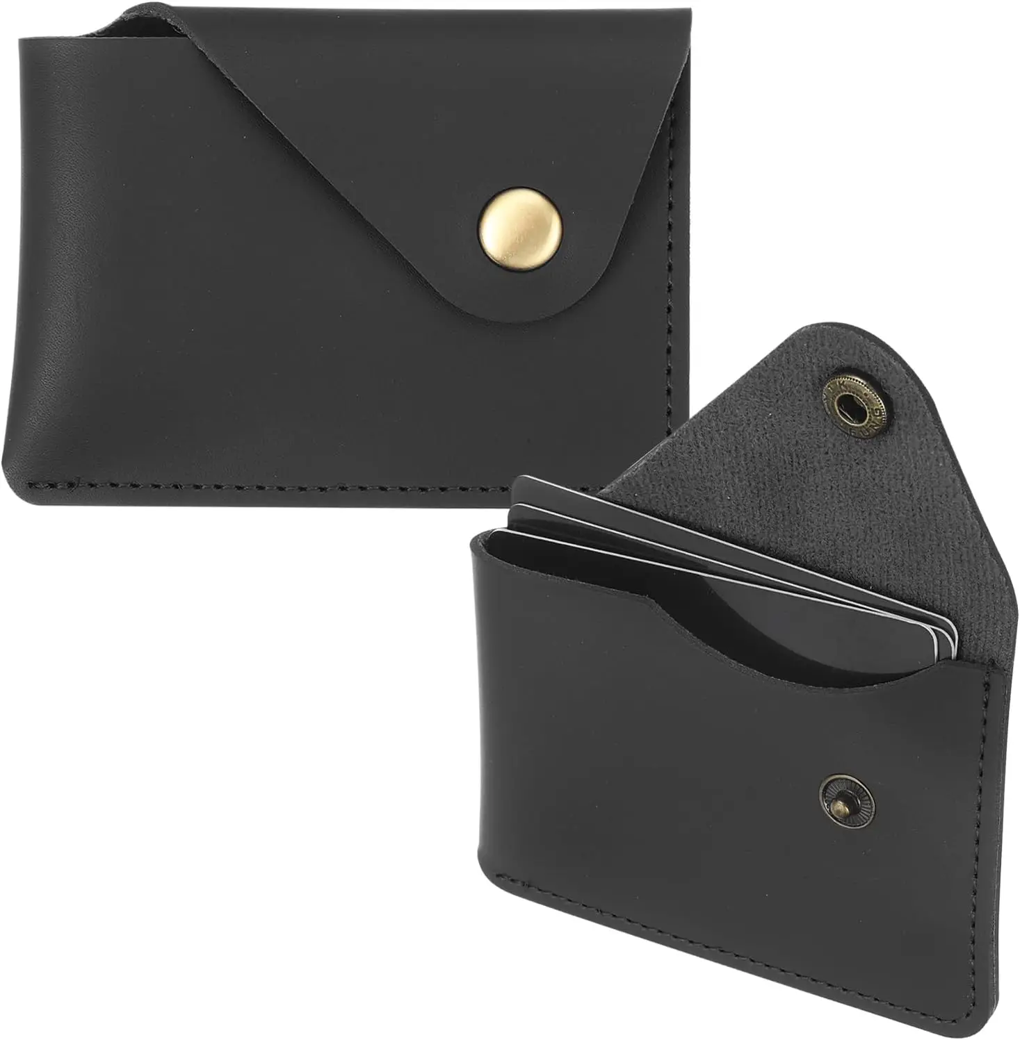 Slim Leather Card Holder with Snap Closure, Leather Front Pocket Wallet Card Case Holder for Cash
Slim Leather Card Holder with Snap Closure, Leather Front Pocket Wallet Card Case Holder for Cash