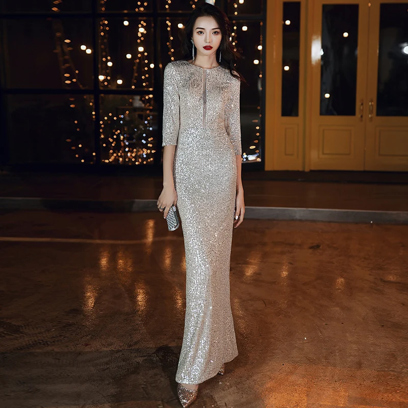Ele Fi Tail Evening Gown Women's New 2026 High Quali Host Yearly Meeting Dr Korean Sle Long Skirt with Sequins
Ele Fi Tail Evening Gown Women's New 2026 High Quali Host Yearly Meeting Dr Korean Sle Long Skirt with Sequins