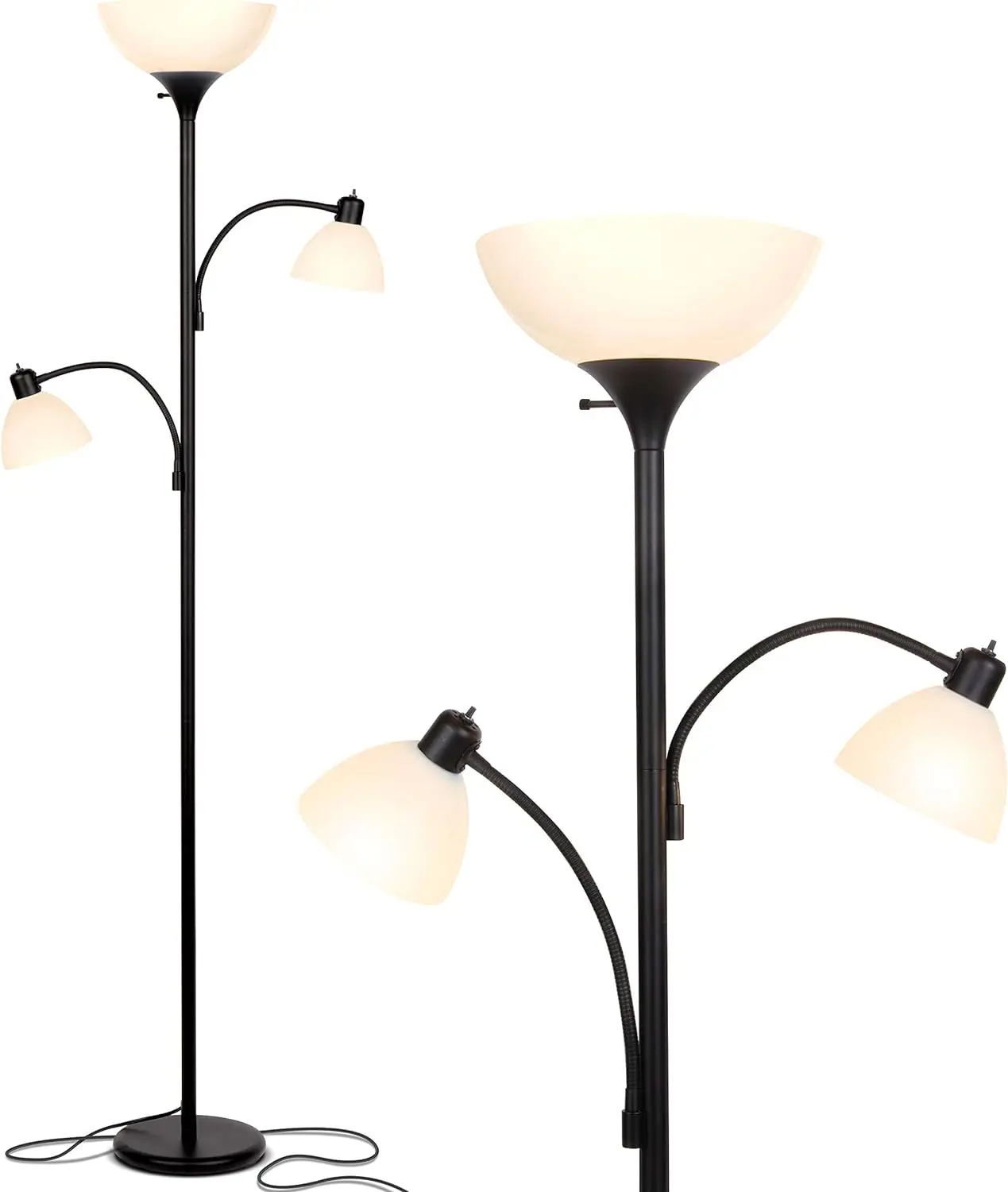 Brightech Sky Dome Double LED Floor lamp, Torchiere Super Bright Floor Lamp with 2 Reading Lamps for Living Rooms & Offices
Brightech Sky Dome Double LED Floor lamp, Torchiere Super Bright Floor Lamp with 2 Reading Lamps for Living Rooms & Offices