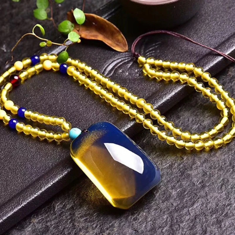 Pendant Nothing Brand Sweater Chain Beeswax Amber Necklace Men's and Women's Pendants
Pendant Nothing Brand Sweater Chain Beeswax Amber Necklace Men's and Women's Pendants