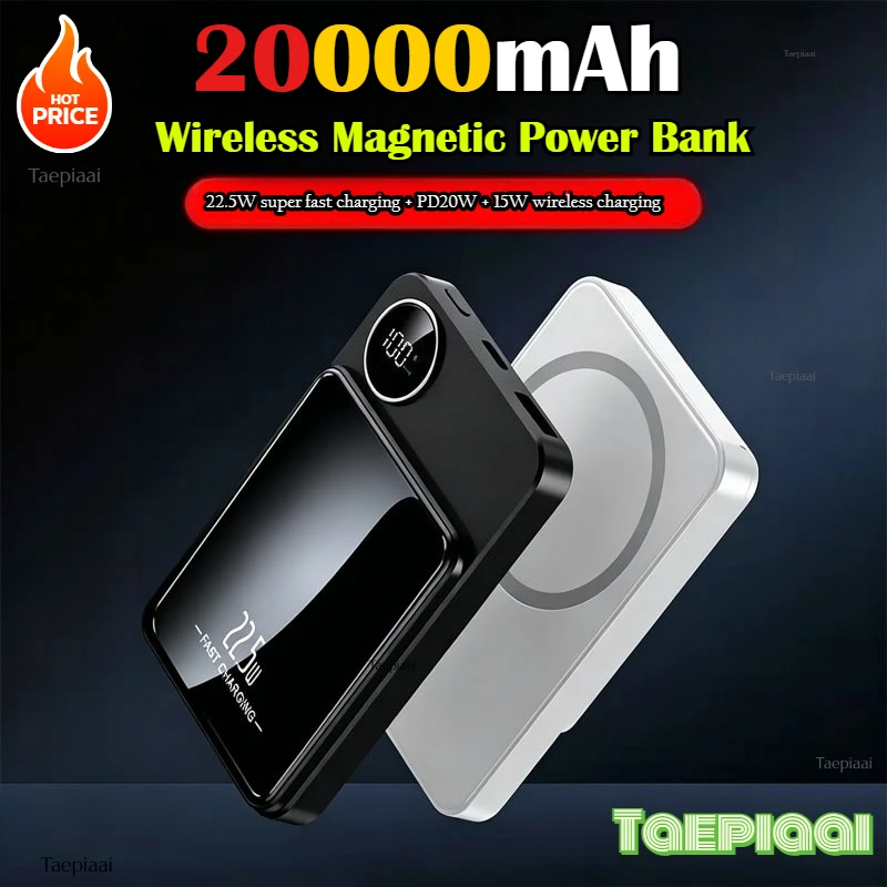 20000mAh Alloy Magnetic Powerbank Magnetic Power Bank Wireless Fast Charger for IPhone 17 16 151413 Backup Battery for Magsafe
20000mAh Alloy Magnetic Powerbank Magnetic Power Bank Wireless Fast Charger for IPhone 17 16 151413 Backup Battery for Magsafe