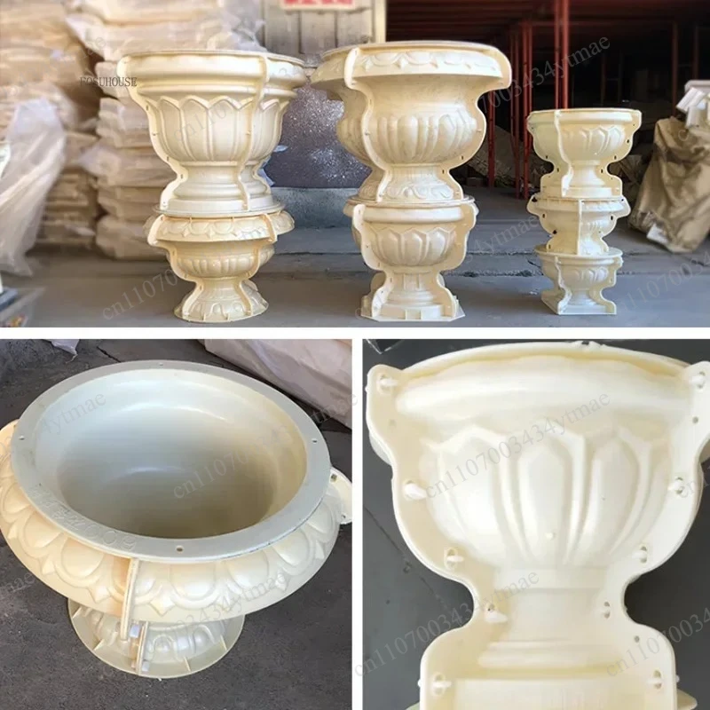 Round Plastic Cement Flower Pot Mold Bottom Grouting Design European Roman Style DIY Garden Plant Pot Making Mold
Round Plastic Cement Flower Pot Mold Bottom Grouting Design European Roman Style DIY Garden Plant Pot Making Mold