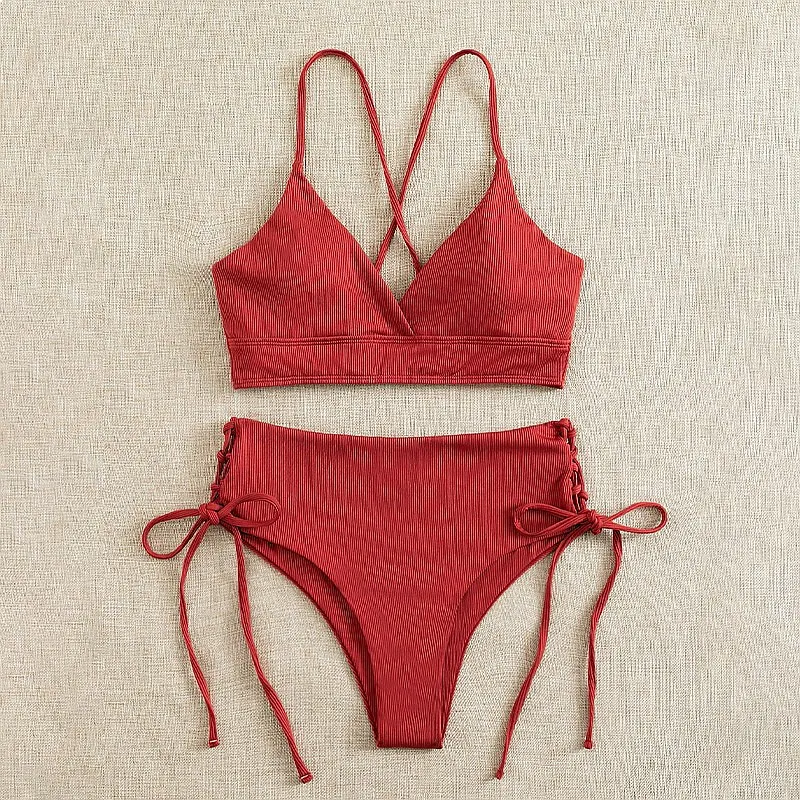 Cikini V-Neck Split Bikini Set for Women Sexy Lace Up Triangle Swimsuit Solid Color Beach Bathing Suit
Cikini V-Neck Split Bikini Set for Women Sexy Lace Up Triangle Swimsuit Solid Color Beach Bathing Suit