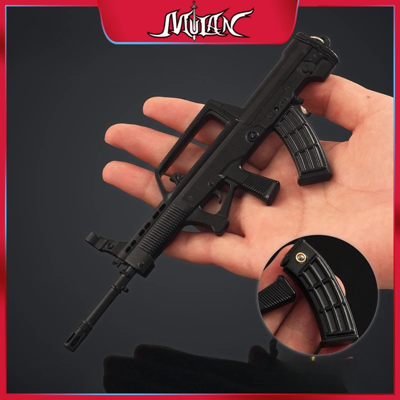 Peaceful Game Peripherals QBZ-95 Style Assault Rifle Mini Gun Metal Craft Model Collectible Desk Ornaments Creative Gift Boy Toy
Peaceful Game Peripherals QBZ-95 Style Assault Rifle Mini Gun Metal Craft Model Collectible Desk Ornaments Creative Gift Boy Toy