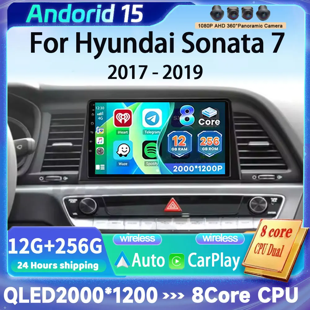 Carplay Auto Car Radio For Hyundai Sonata 7 LF 2017 2018 2019 GPS Android 16 Multimedia Player Stereo 360 Camera 4G+WiFi BT DSP
Carplay Auto Car Radio For Hyundai Sonata 7 LF 2017 2018 2019 GPS Android 16 Multimedia Player Stereo 360 Camera 4G+WiFi BT DSP