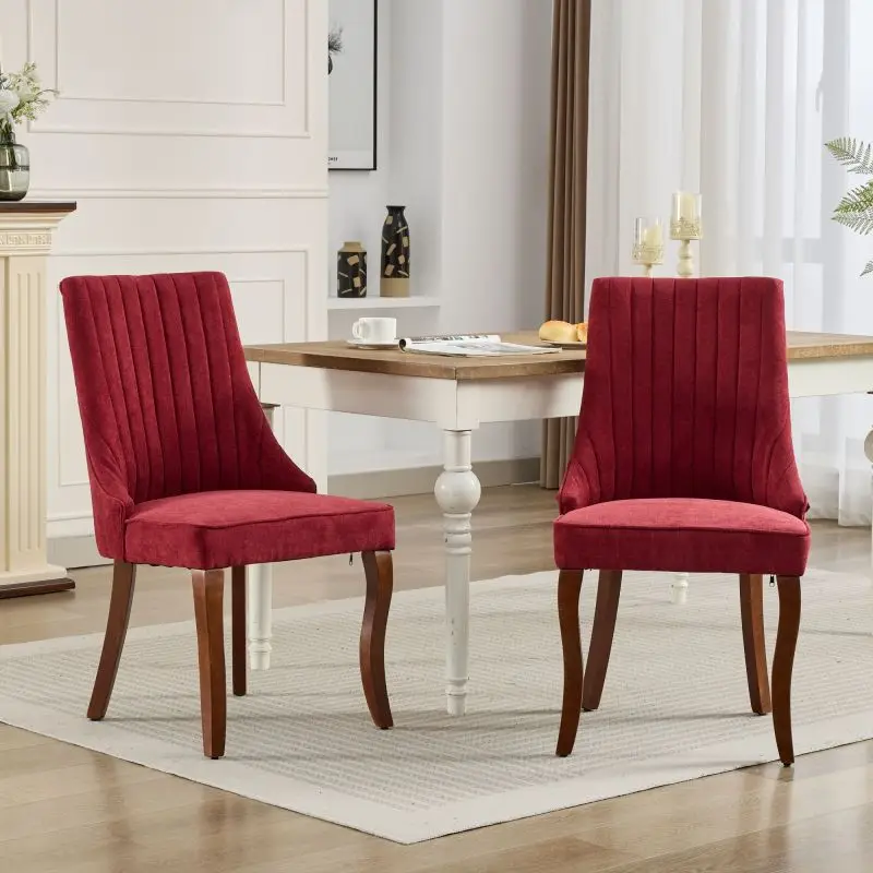 Rayon Cloth Flocking Linen Dining Chairs Channel Kitchen Dinner Chair Comfy Fabric Upholstered Accent Chair for Dining Room w
Rayon Cloth Flocking Linen Dining Chairs Channel Kitchen Dinner Chair Comfy Fabric Upholstered Accent Chair for Dining Room w