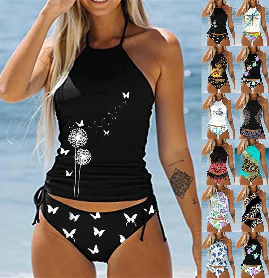 Women's New Summer High Elastic Bikini Set Dandelion Butterfly Print Two Piece Set Sexy Vacation Beach Top S-6XL
Women's New Summer High Elastic Bikini Set Dandelion Butterfly Print Two Piece Set Sexy Vacation Beach Top S-6XL