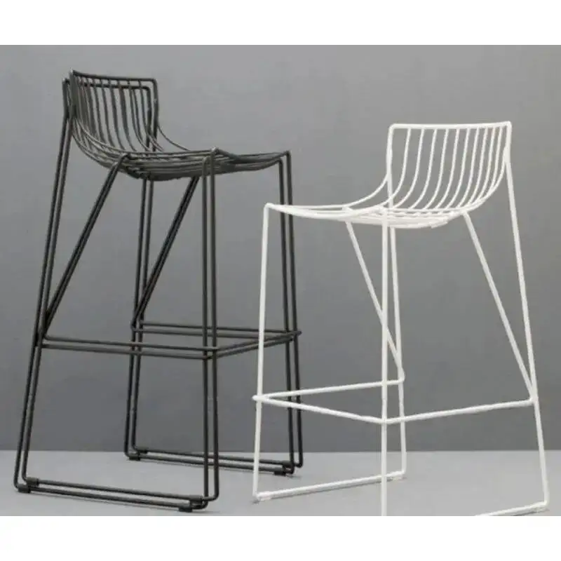 Nordic modern simple high-leg personalized bar chair home wrought iron bar cafe front bar chair
Nordic modern simple high-leg personalized bar chair home wrought iron bar cafe front bar chair
