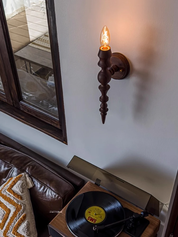 French retro medieval aisle door wall lamp, bedroom bedside lamp, American new Chinese living room walnut lamp
French retro medieval aisle door wall lamp, bedroom bedside lamp, American new Chinese living room walnut lamp