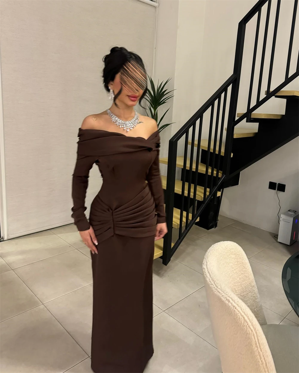Customized Temperament Jersey Evening Dress High Quality Strapless Off the Shoulder Long Sleeves Mermaid Bespoke Occasion Gowns
Customized Temperament Jersey Evening Dress High Quality Strapless Off the Shoulder Long Sleeves Mermaid Bespoke Occasion Gowns